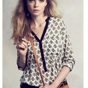 Anthropologie Vanessa Virginia Honore Owl Women’s Top - Size 2